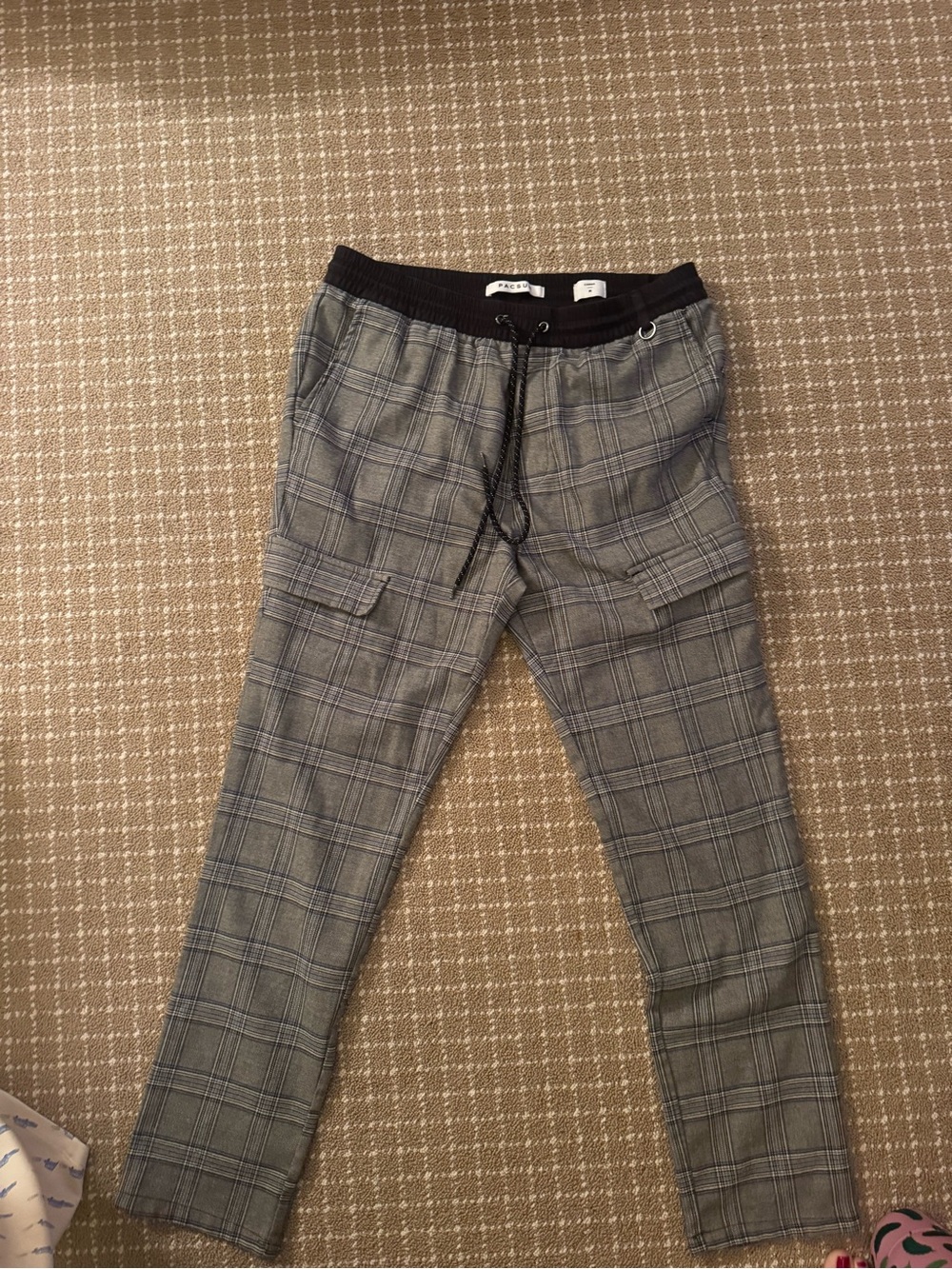 PacSun Plaid Pants. Cargo pockets on the side